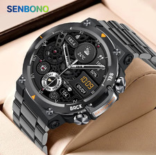 Rugged Smart Watch Men GPS Sport Tracker Smartwatch With LED Lights