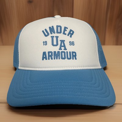 Under Armour UA Essential Trucker Hat Baby Blue Foam Mid Crown Snapback