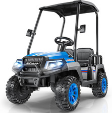 R9 24V Ride on Toys for Big Kids, 4-Seater Kids' Car, Golf Cart Max. Capacity: 2