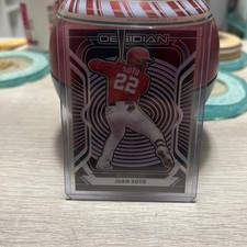 2021 Panini Chronicles - Obsidian Juan Soto #37 Electric Etch Purple /99