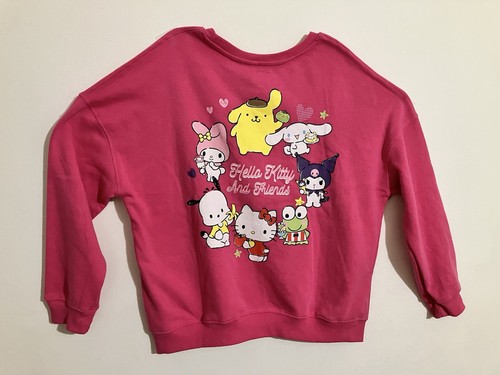Hello Kitty Pink Sweatshirt Hello Kitty and Friends Graphic Sanrio Womens XL NWT - Picture 5 of 7