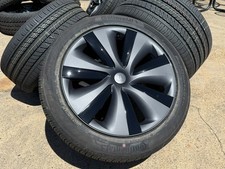 4 2025 Tesla Model S 19 Tempest Oem Wheels Rims New Continental Tire 100 Tpm