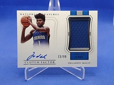 Jonathan Isaac 2017-18 National Treasures Clutch Factor Rookie Patch Auto  /99