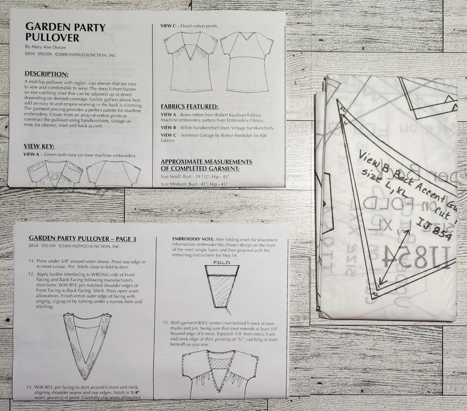 Indygo Junction IJ854 Garden Party Pullover Shirt ~ Small to 2XL ~ 2009 - Image 3 of 3