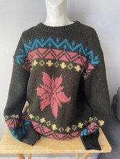Vintage Icelandic Pure Iceland Sheepwool Sweater Akra Prjon Sz M Unisex