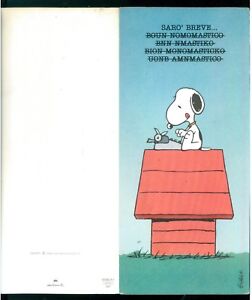 Peanuts Schulz Snoopy Biglietto Auguri Gift Card Grande Hallmark Anni 80 Ebay