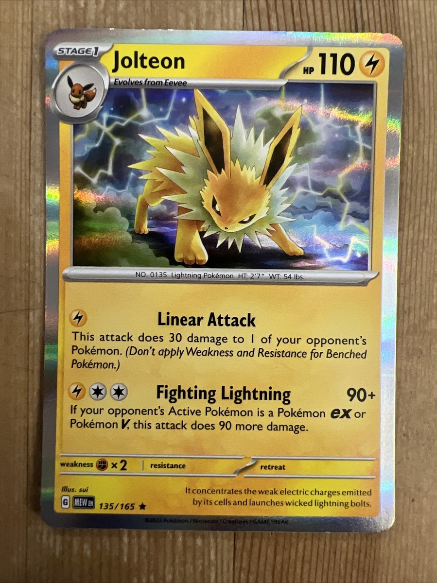 Pokémon TCG Jolteon Scarlet & Violet - 151 135/165 Holo Rare NM | eBay