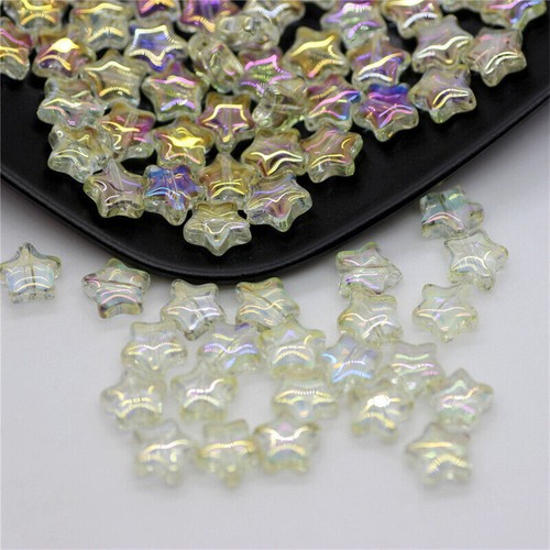 100Pcs Star Lampwork Glass Beads 8mm Choose Color DIY Jewellery Making Crafts - Picture 20 of 35