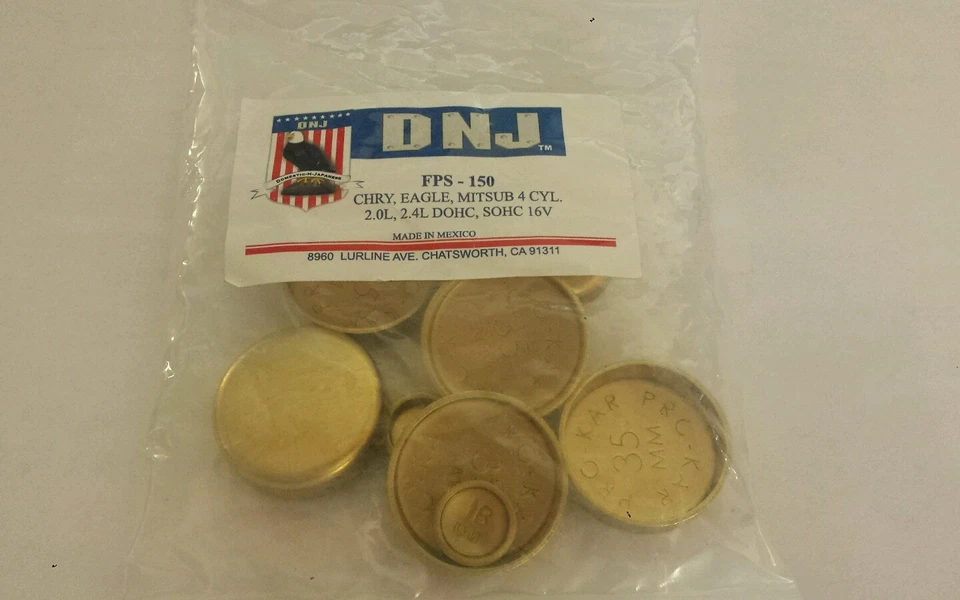 Brass Freeze Plug kit 95-99 Mitsubishi Eclipse,Talon 420A DSM - Image 2 of 3