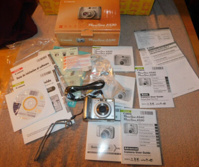 Canon Powershot A530 Digital Camera Silver PARTS ONLY NOT WORKING