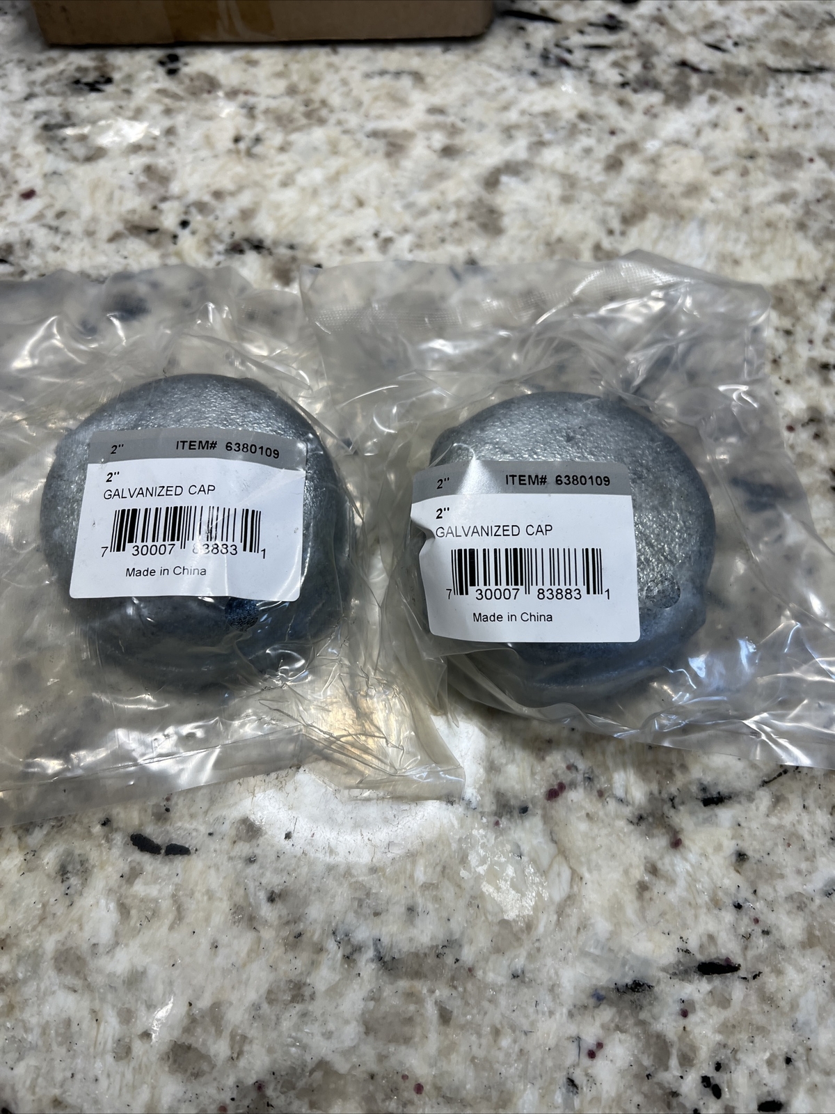 2" Galvanized CAP Set Of 2