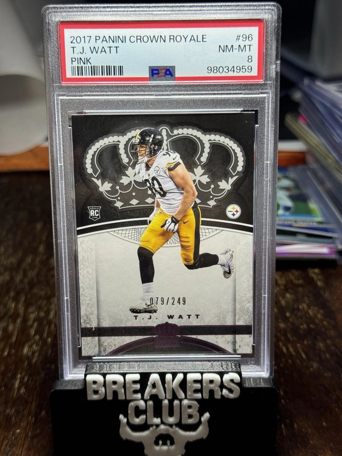 TJ Watt Panini Crown Royale #96 Pink