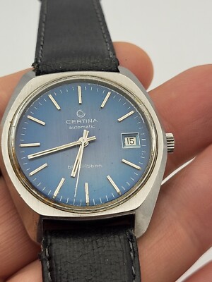 SELTENE CERTINA Automatik blaues Band Volvo Ref. Armbanduhr 623-1218-41 1977
