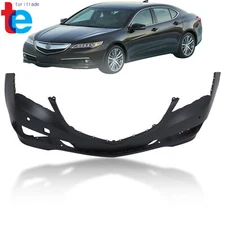 Front Primed Bumper Cover Fascia For 2015-2017 Acura TLX W/ Sensor Holes