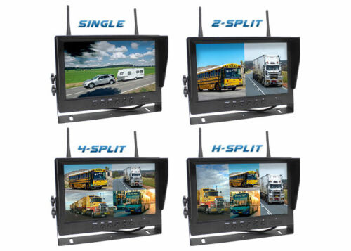 Digital Wireless 9" Quad Splitscreen DVR Recording Built-in Speaker Monitor Only - Picture 9 of 11