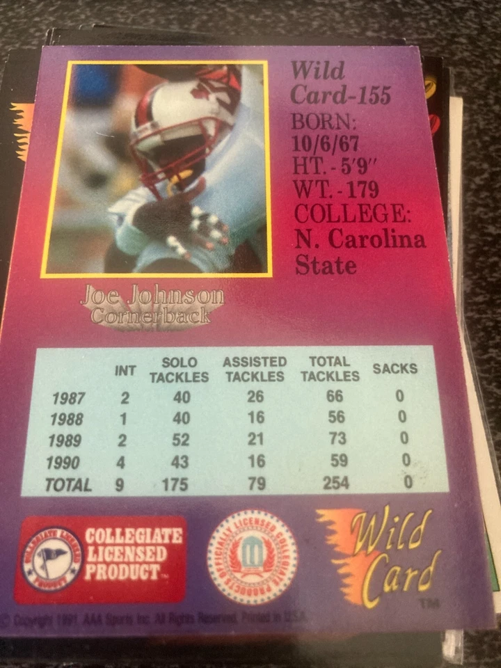 1991 WILD CARD 1ST EDITION FOOTBALL CARDS, YOU PICK! - Image 2 of 2