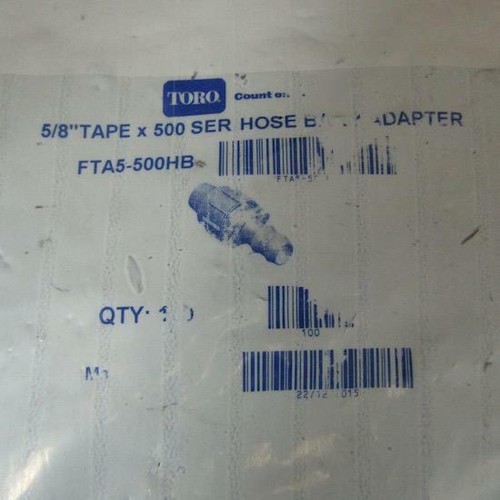 LOT OF 100 TORO FTA5-500HB 500 Series Hose Barb x 5/8" Tape Coupling - 第 3/3 張圖片