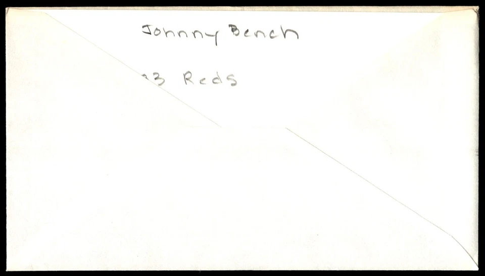 Johnny Bench Signed 1st Day Cover JSA w/COA Cachet HOF C. Reds MLB 1976 WS MVP! - Image 2 of 3