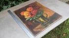Antique Vintage Still Life Bouquet of Flowers Oil On Panel Signed Painting