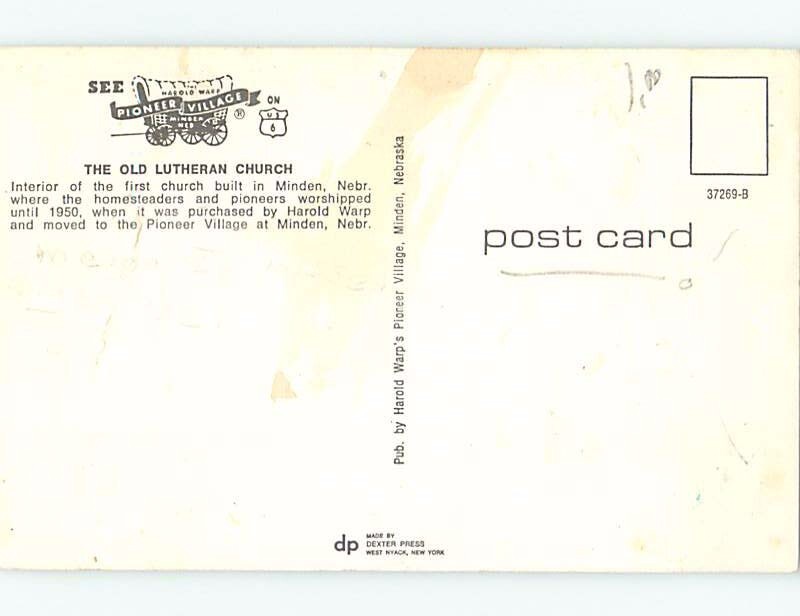 Damaged Back Pre1980 CHURCH SCENE Minden Nebraska NE make an offer