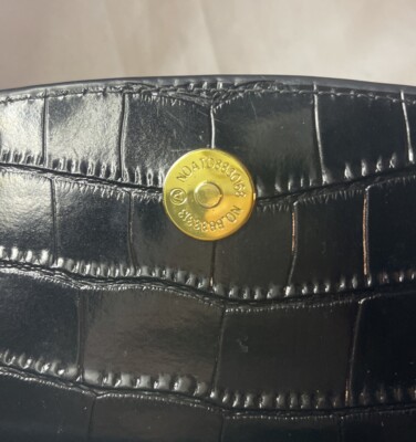 By Far Mini Black Croco Embossed Leather Bag (6.5x4.5x2.5) W By Far Mini Black Croco Embossed Leather Bag (6.5x4.5x2.5) W