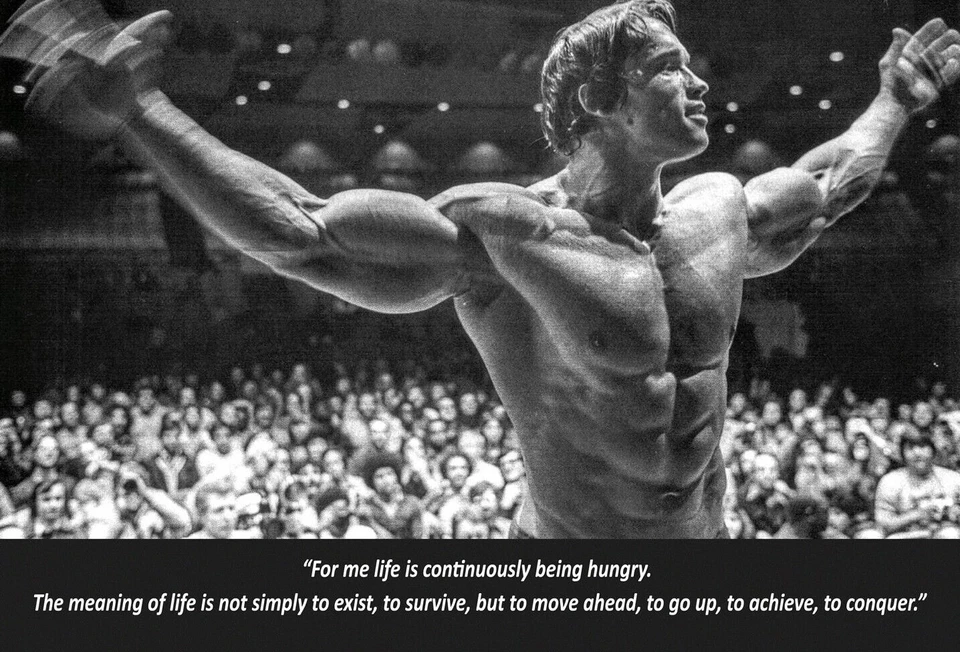 Arnold Schwarzenegger Motivational Poster BodyBuilding Inspirational Quote 11x16