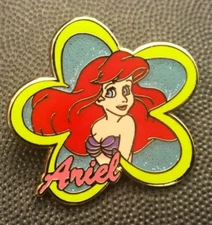 Disney pin 33623 Ariel the Little Mermaid Disney Princess flower glitter blue