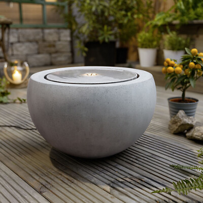 Gartenbrunnen Springbrunnen Solarbrunnen  Outdoorbrunnen Ø 45 x 28cm Betonoptik