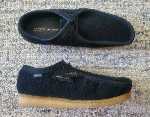 BLACK WOOL FLEECE LOW WALLABEE [12 