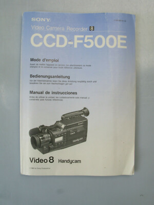 SONY Bedienungsanleitung Anleitung für Sony CCD-F500 E / CCD-F500E - gebraucht