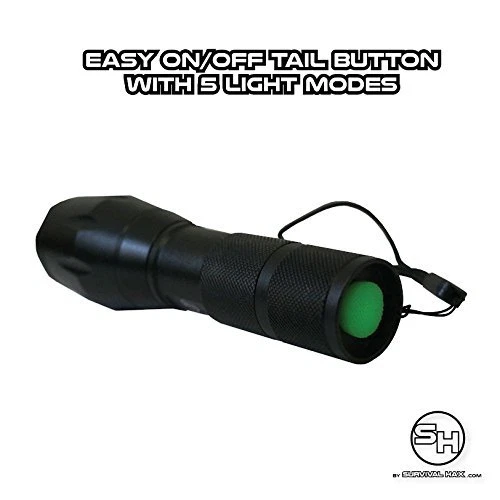 Tactical Flashlight 1000 Lumens CREE LED with Rechargeable Battery and Charger  - Image 4 of 4