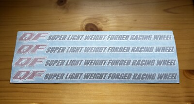 4er Set Buddy Club P1 Racing QF superleichte Aufkleber Sticker Aufkleber. FELGEN AUFKLEBER