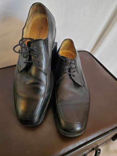 👔FLORSHEIM👔 Men's Black Leather Lace-up Classic Dress Shoes - Sz. 9 D 🎩🎷 - Foto 1 di 8