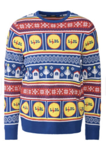 BNWT Lidl Christmas Jumper 2022 - Size 12-14 Medium - Ugly Fun Xmas Sweater  - Picture 1 of 7