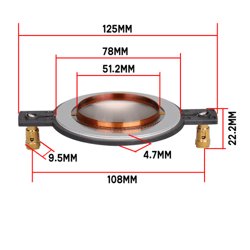 8/24PC Diaphragm For Timpano TPT-RPDH2000 for TPT-DH2000 Horn Driver Replacement - Picture 3 of 12