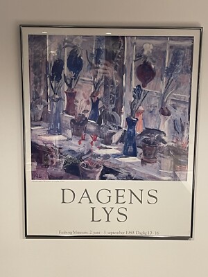 Rare Faaborg Museum. 2. juni - 3. september 1989. Daglig 10 - 16 Poster Framed