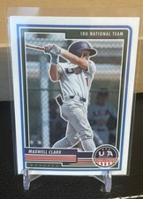2023 Panini USA Baseball Stars & Stripes #42 Maxwell Clark #3 Draft Pick Tigers