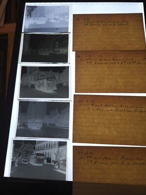 5 1948 ORIGINAL MANHATTAN Madison Ave. + BUS NYC Photo Negatives New York City 
