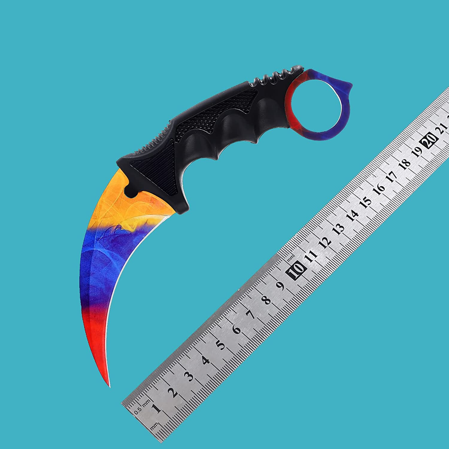 2pc COMBAT Tactical KARAMBIT KNIFE Survival Hunting BOWIE Fixed Blade