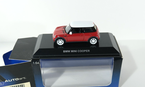 Autoart BMW Mini Cooper Red 20024 1/64 Diecast Model Car Original Box M5 - Picture 2 of 7