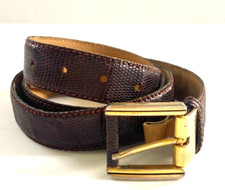 Vintage Rabeno Genuine Lizard Brown Men's Belt