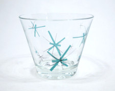 Vintage Salem North Star Atomic Starburst  Ice Bucket Glass Candy Jar MCM
