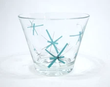 Vintage Salem North Star Atomic Starburst  Ice Bucket Glass Candy Jar MCM