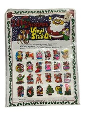 Vintage Christmas Vinyl Stick Ons Puffy Stickers