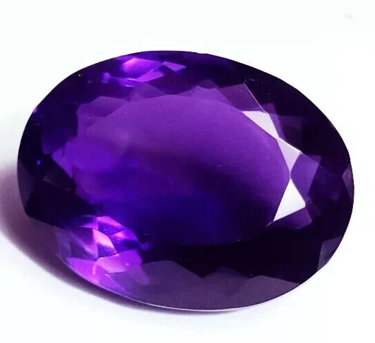 AAA+++ Amatista púrpura grande 89,35 quilates Piedras preciosas sueltas de corte ovalado @ venta de Navidad Foto 4 de 4