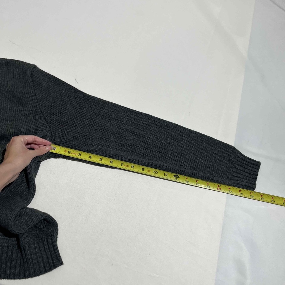 Vintage Polo Ralph Lauren Gray Crew Neck Knit Sweater Pony 90s Mens