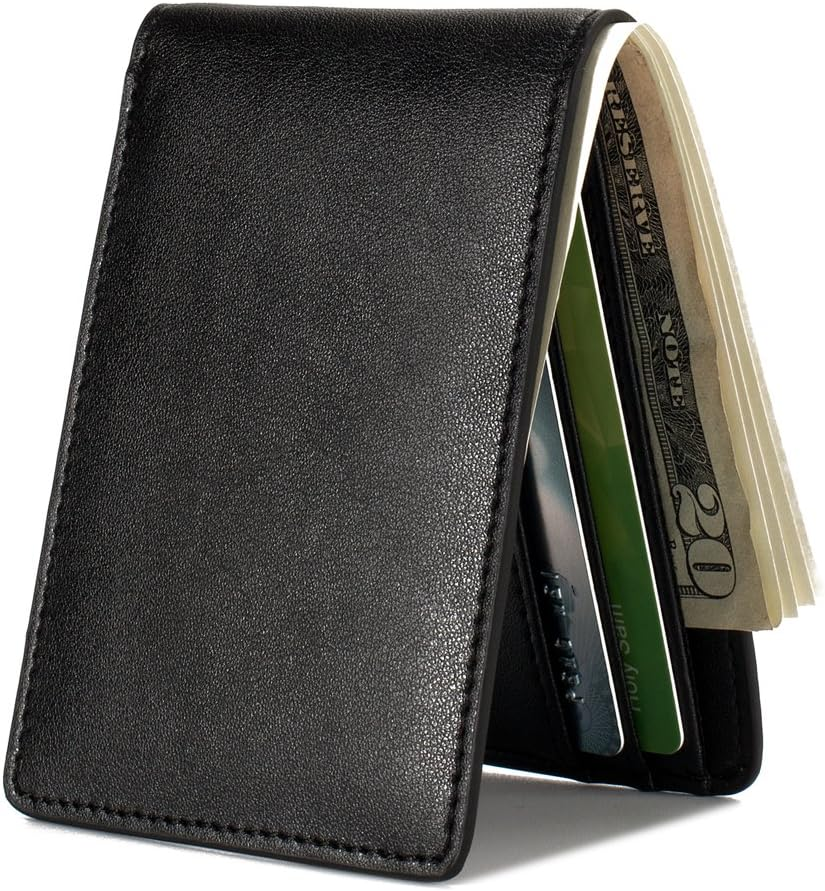 Slim RFID-Blocking Front Pocket Wallet with Card Window-image