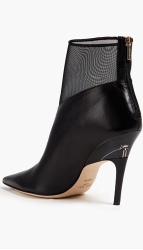 JIMMY CHOO Sioux 100 Mesh-Paneled Black Leather Point-Toe Stiletto Boot 40 $1295 - Picture 22 of 24