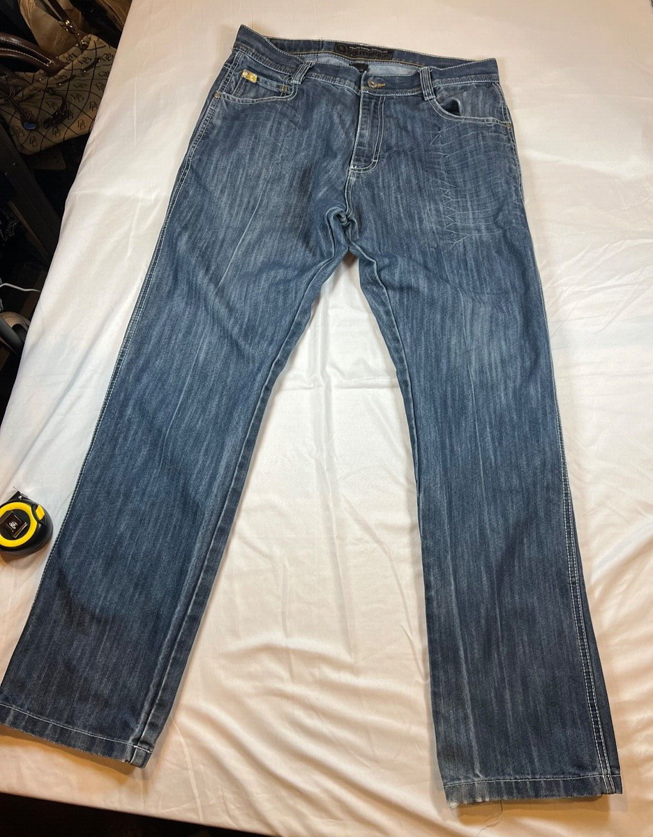 South Pole Yellow Tab Jeans Mens 34x33 Vintage Y2K BootCut Grunge