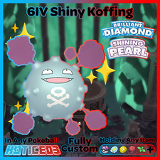 ✨ Shiny KOFFING 6IV ✨ Pokemon Brilliant Diamond and Shining Pearl lv1+MasterBall